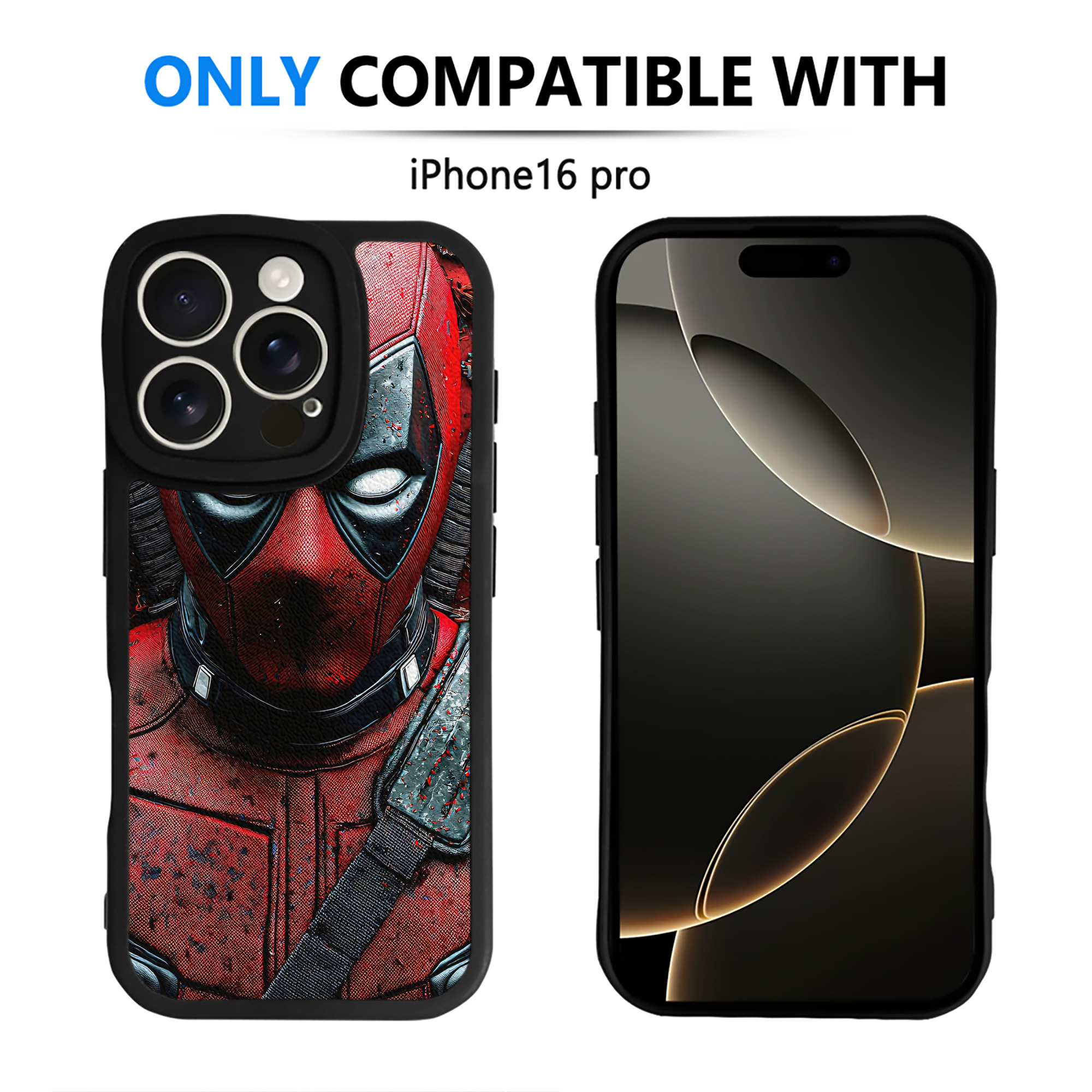 （画像用） Deadpool デッドプール 【iPhone 16シリーズ対応】シリコンスマホケース（レザー調） 材質：シリコン